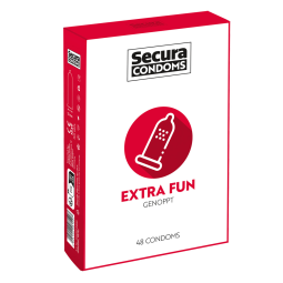 Secura Extra Fun - vroubkované latexové kondomy 48 ks