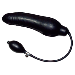 Inflatable Black Latex Balloon - Černý dofukovací masturbátor s pumpou