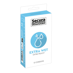 Secura Extra Wet - extra lubrikované kondomy 12 ks